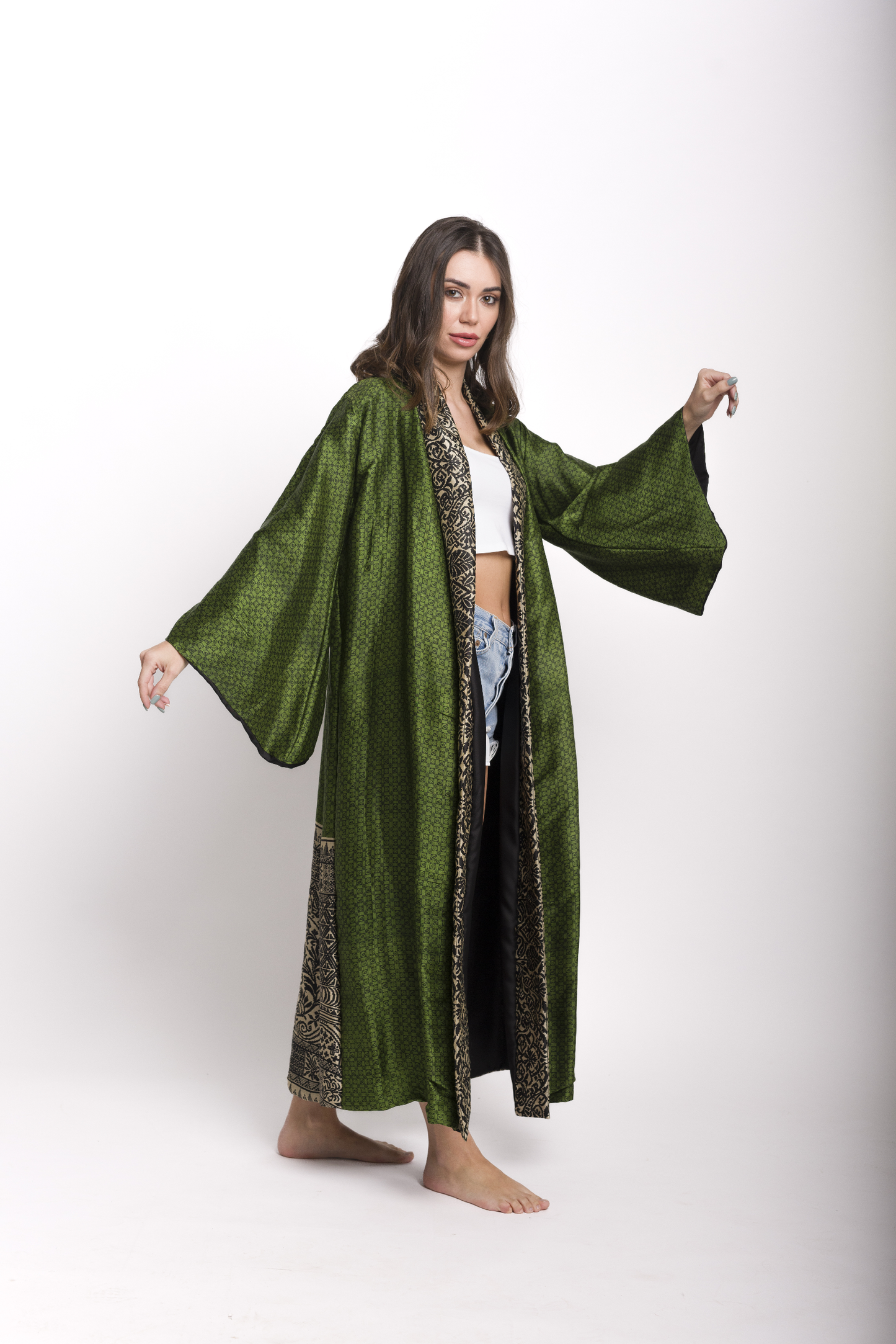 Kimono Reversible GREEN FOREST